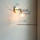 GobekUsa Glass Rotate Copper Wall Sconce | Pull Chain Switch LED Light Fixture