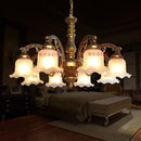 GobekUsa Glass Shade Ceiling Chandelier for Dining Room Kitchen Island Lights