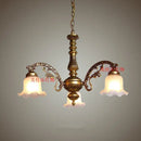 GobekUsa Glass Shade Ceiling Chandelier for Dining Room Kitchen Island Lights