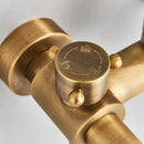 GobekUsa Brass Handheld Rainfall Shower Wall-mounted Hot Cold Water Mixer System
