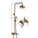 GobekUsa Brass Handheld Rainfall Shower Wall-mounted Hot Cold Water Mixer System