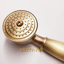 Antique brass handheld shower head bathroom circular spray face by Decorbites