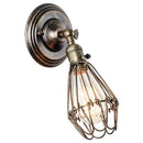 Antique brass industrial cage wall light – bedroom rustic sconce by Decorbites