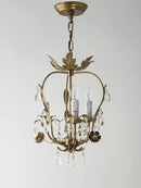 GobekUsa Iron Crystal Chandelier for Corridor Bedroom Restaurant Bar Hanging Lamps