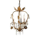 GobekUsa Iron Crystal Chandelier for Corridor Bedroom Restaurant Bar Hanging Lamps