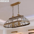 GobekUsa Colonialist Clear Glass Faceted Living Room Island Light with 12 Brass Hanging Lamp Heads