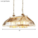 GobekUsa Colonialist Clear Glass Faceted Living Room Island Light with 12 Brass Hanging Lamp Heads