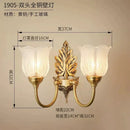 GobekUsa Brass Wall Lamp | Retro LED for Living Room Bedroom Study Hotel Hallway