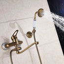 GobekUsa Brass Long Nose Shower Faucet Wall Mount Single Handle Mixer Tap
