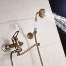 GobekUsa Brass Long Nose Shower Faucet Wall Mount Single Handle Mixer Tap