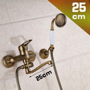GobekUsa Brass Long Nose Shower Faucet Wall Mount Single Handle Mixer Tap