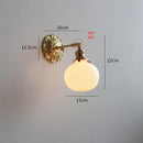 GobekUsa Frosted Glass LED Wall Light Switch Socket Copper Lampara Pared