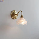 GobekUsa Frosted Glass LED Wall Light Switch Socket Copper Lampara Pared