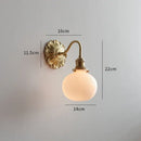 GobekUsa Frosted Glass LED Wall Light Switch Socket Copper Lampara Pared