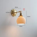 GobekUsa Frosted Glass LED Wall Light Switch Socket Copper Lampara Pared