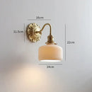 GobekUsa Frosted Glass LED Wall Light Switch Socket Copper Lampara Pared