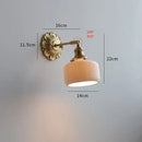 GobekUsa Ceramic LED Wall Lights: Modern Japan Style Copper Base Sconce for Home Decor
