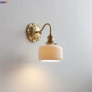 GobekUsa Ceramic LED Wall Lights: Modern Japan Style Copper Base Sconce for Home Decor