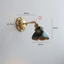 GobekUsa Ceramic LED Wall Lights: Modern Japan Style Copper Base Sconce for Home Decor