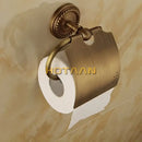 GobekUsa Brass Bathroom Set: Robe Hook, Paper Holder, Towel Bar, Towel Ring - 4 Piece Kit