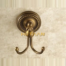 Antique brass rope wall hooks bathroom double coat hanger by Decorbites