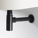 GobekUsa Brass Round Bottle Trap Oil Rubbed Bronze Black Siphon for Bathroom Vanity