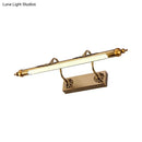 GobekUsa Modern Metallic Linear Vanity Light - LED Brass Wall Sconce Lighting for Bathroom (18"/21.5" Wide) - Warm/White Lighting