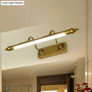 GobekUsa Modern Metallic Linear Vanity Light - LED Brass Wall Sconce Lighting for Bathroom (18"/21.5" Wide) - Warm/White Lighting