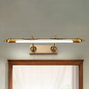 GobekUsa Modern Metallic Linear Vanity Light - LED Brass Wall Sconce Lighting for Bathroom (18"/21.5" Wide) - Warm/White Lighting
