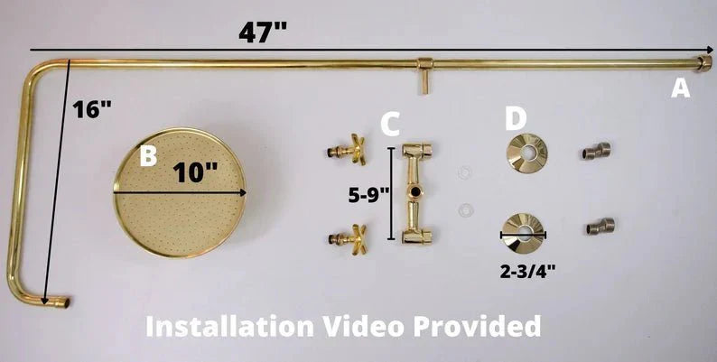 Antique Brass Shower Fixtures -  Brass Shower System