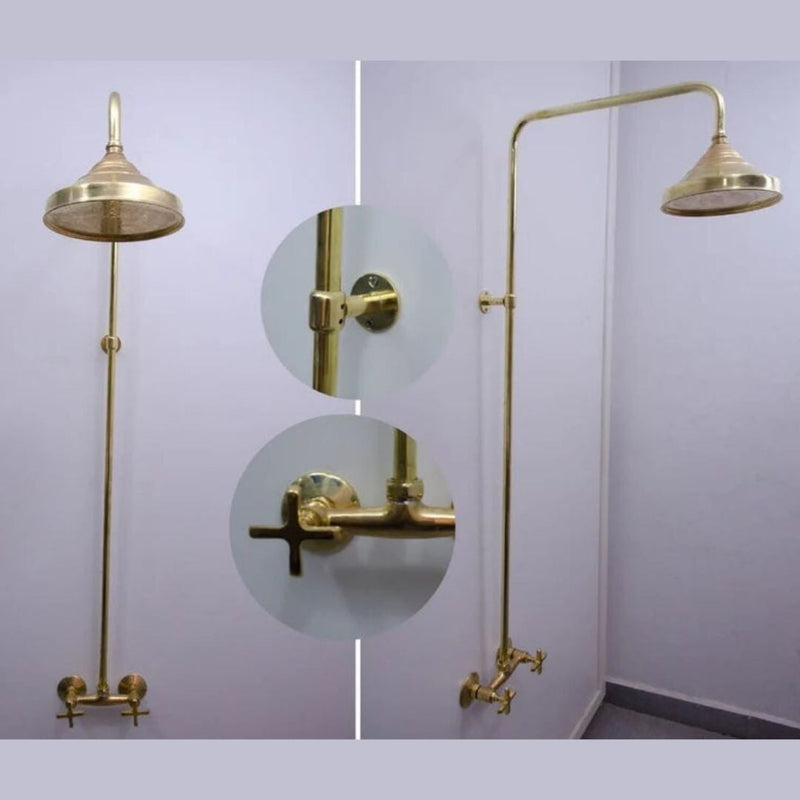 Antique Brass Shower Fixtures -  Brass Shower System