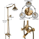 GobekUsa Brass Shower Set with 8" Rainfall Head and Hand Sprayer
