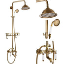 GobekUsa Brass Shower Set with 8" Rainfall Head and Hand Sprayer