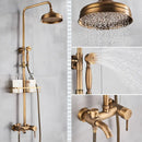 GobekUsa Brass Shower Set with 8" Rainfall Head and Hand Sprayer
