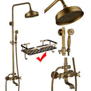 GobekUsa Brass Shower Set with 8" Rainfall Head and Hand Sprayer