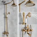 GobekUsa Brass Shower Set with 8" Rainfall Head and Hand Sprayer