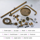 GobekUsa Brass Antique Shower Set with Handshower, Wall Mounted Single Handle Faucet