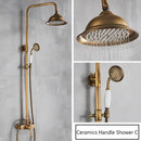 GobekUsa Brass Antique Shower Set with Handshower, Wall Mounted Single Handle Faucet