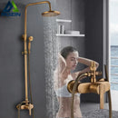 GobekUsa Brass Antique Shower Set with Handshower, Wall Mounted Single Handle Faucet