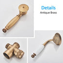 GobekUsa Brass Antique Shower Set with Handshower, Wall Mounted Single Handle Faucet
