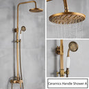 GobekUsa Brass Antique Shower Set with Handshower, Wall Mounted Single Handle Faucet