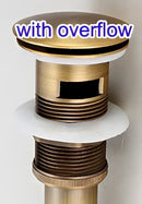 Antique brass sink drain with white rubber seal – bathroom waste by Decorbites