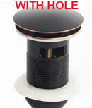 Antique brass sink drain with white rubber seal – bathroom waste by Decorbites