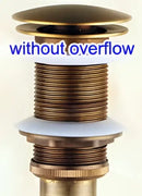 Antique brass sink drain with white rubber seal – bathroom waste by Decorbites