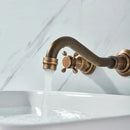GobekUsa Black Basin Faucet: Wall Mounted Hot/Cold Water Mixer for Bathroom Sink