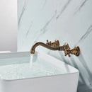 GobekUsa Black Basin Faucet: Wall Mounted Hot/Cold Water Mixer for Bathroom Sink