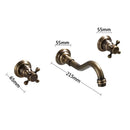 GobekUsa Black Basin Faucet: Wall Mounted Hot/Cold Water Mixer for Bathroom Sink