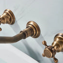 GobekUsa Black Basin Faucet: Wall Mounted Hot/Cold Water Mixer for Bathroom Sink