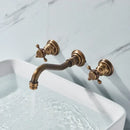 GobekUsa Black Basin Faucet: Wall Mounted Hot/Cold Water Mixer for Bathroom Sink