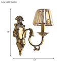 GobekUsa Hotel Wall Mounted Brass Wavy Arm Lamp Kit with Cone Crystal Shade